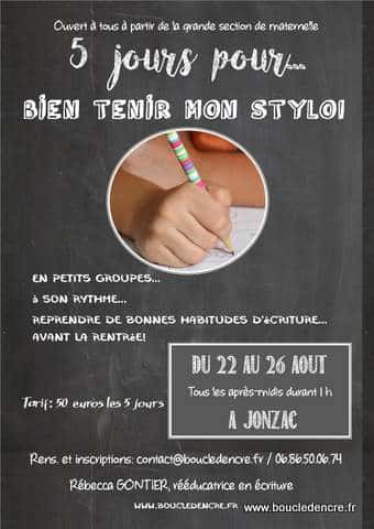 5 jours pour bien tenir mon stylo!