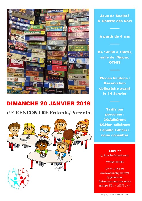 Première Rencontre Enfants/Parents: Jeux de société & Galette des Rois